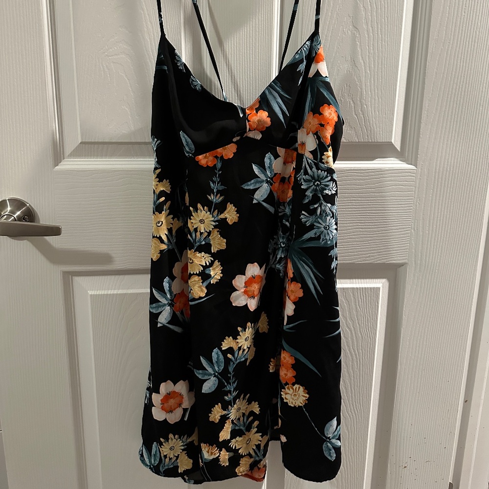 tropical mini dress